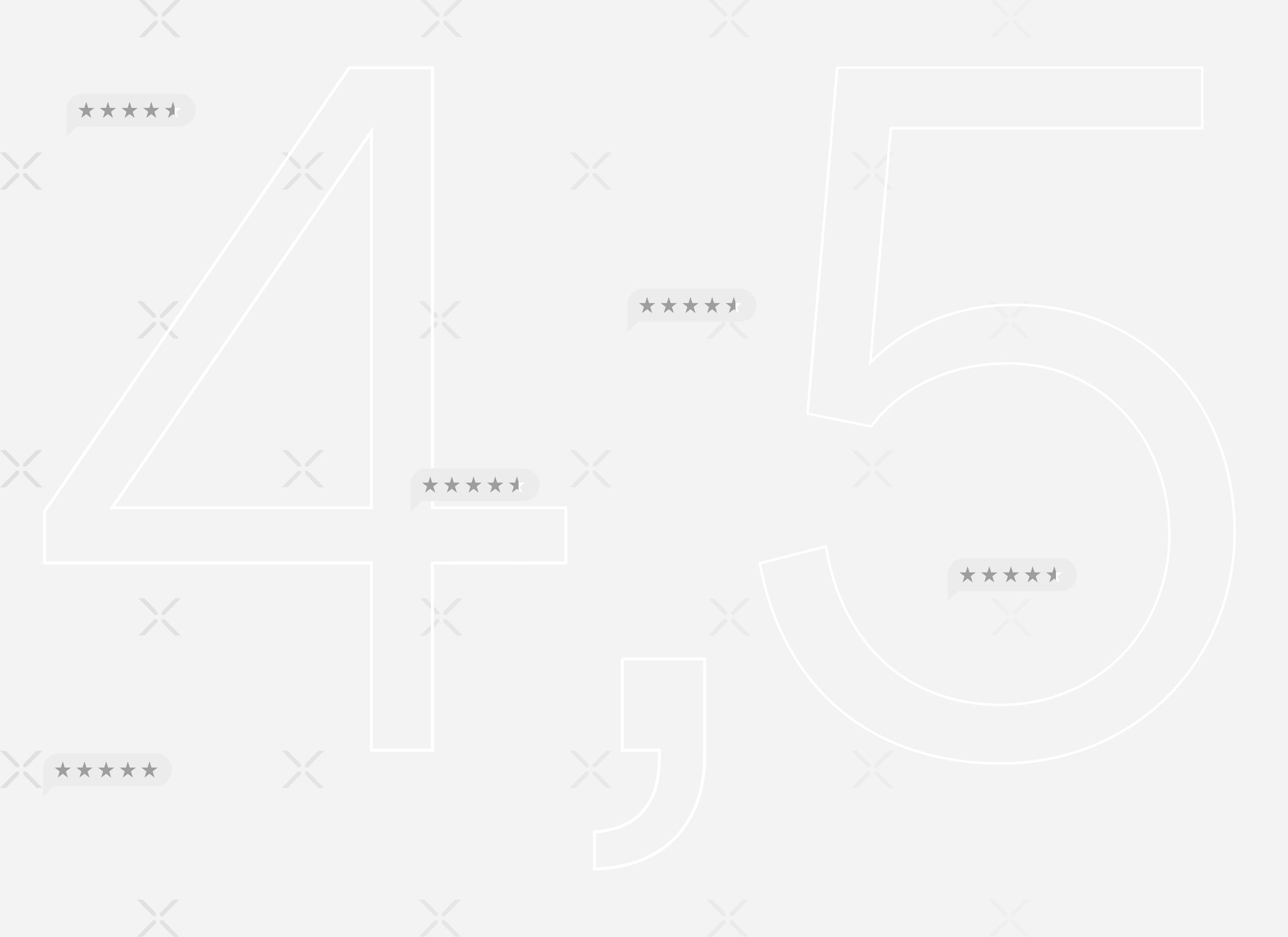 Grey background with star rating