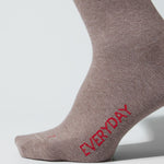 Cotton Everyday Socks Women | Light Brown / Red