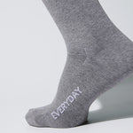 Cotton Everyday Socks Men | Mid Grey / White