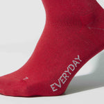Cotton Everyday Socks Women | Red / Light Grey