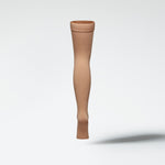 Back view of a medical thigh high stocking in sand.