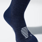 Merino Hiking Ankle Socks Women | Blue / Light Grey