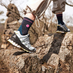 Merino Hiking Ankle Socks Women | Dark Blue / Pink