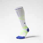 Running Socks Men | White / Green Fluo