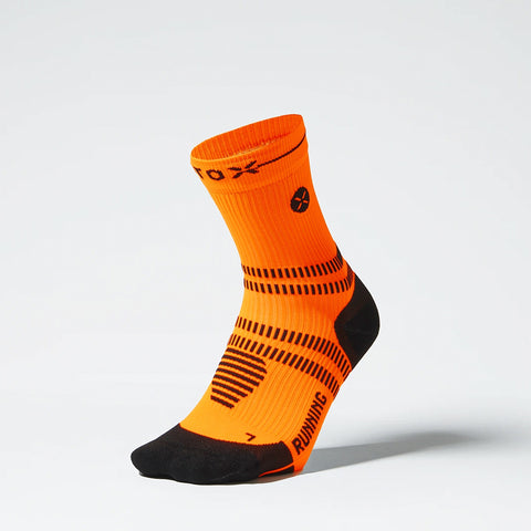 Running Ankle Socks Men | Orange Fluo / Black