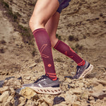 Running Socks Women | Bordeaux / Orange
