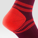 Running Socks Women | Bordeaux / Orange